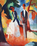 Las personas junto al lago azul - August Macke — vista de la obra