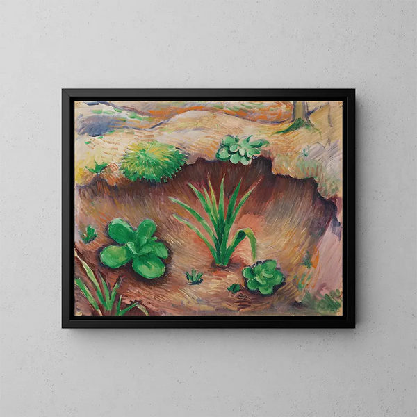 Pequeñas plantas en el bosque - August Macke — cuadro enmarcado en la pared