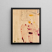 Rue avec des gens petits - August Macke — framed artwork on a wall