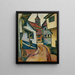 Rue avec église à Kandern - August Macke — framed artwork on a wall