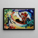 Three Girls in a Boat - August Macke — framed artwork on a wall