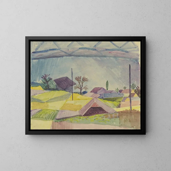 Vista de Hilterfingen - August Macke — cuadro enmarcado en la pared