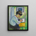 Mujer escribiendo - August Macke — cuadro enmarcado en la pared