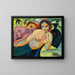 Dos chicas en un estilo oriental - August Macke — cuadro enmarcado en la pared