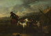 Caballeros y mendiante en un paisaje - August Querfurt — vista de la obra