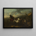Caballeros y mendiante en un paisaje - August Querfurt — cuadro enmarcado en la pared