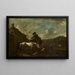 Abreuvant los caballos - August Querfurt — cuadro enmarcado en la pared