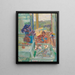 A lady with an umbrella - August Rieger — framed artwork on a wall