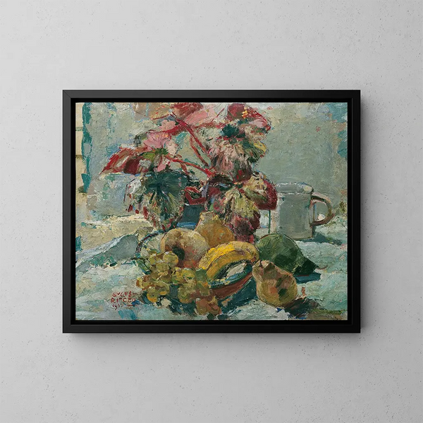 Naturaleza muerta - August Rieger — cuadro enmarcado en la pared