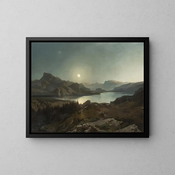 Lac alpin - August Schaeffer von Wienwald — cuadro enmarcado en la pared