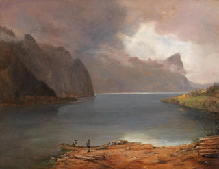 August Schaeffer von Wienwald - Partie am Mondsee.webp