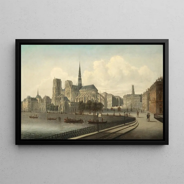 Notre-Dame de París - August von Siegen — cuadro enmarcado en la pared