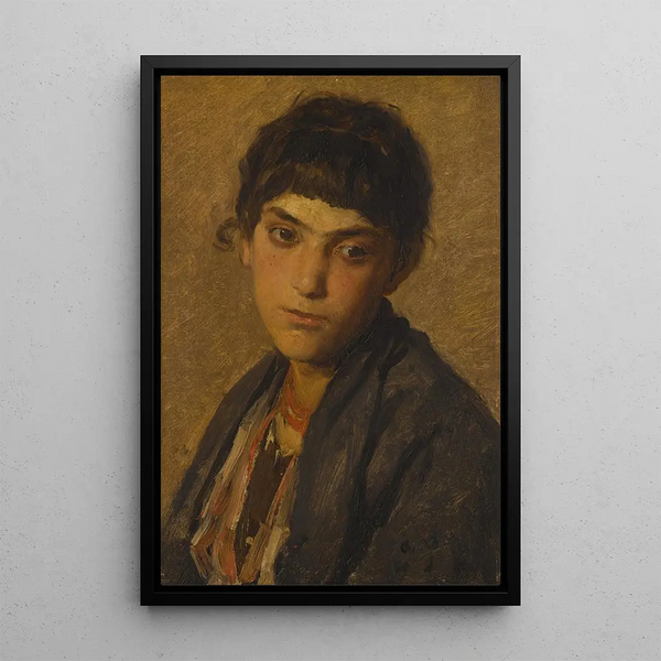 Una pausa reflexiva - August von Pettenkofen — cuadro enmarcado en la pared