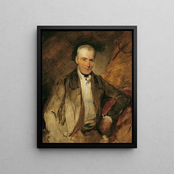 El padre del pintor Georg Raab - August von Pettenkofen — cuadro enmarcado en la pared