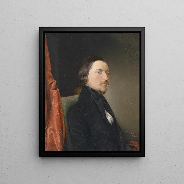 retrato de August Semeleder - August von Pettenkofen — cuadro enmarcado en la pared