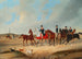 Cavalcade con perros - August von Rentzell — vista de la obra