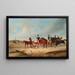 Cavalcade con perros - August von Rentzell — cuadro enmarcado en la pared