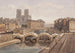 Démolition du Pont Saint-Michel - Auguste Sébastien Bénard — vista de la obra