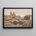 Démolition du Pont Saint-Michel - Auguste Sébastien Bénard — cuadro enmarcado en la pared