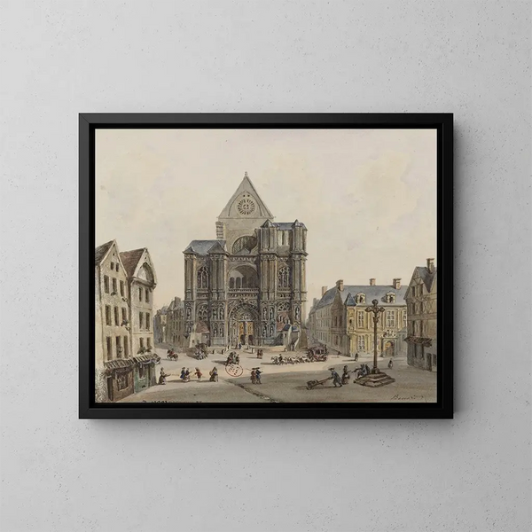 Église Saint-Eustache - Auguste Sébastien Bénard — framed artwork on a wall
