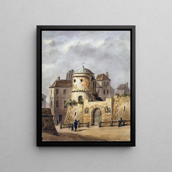 The Garden of Beaumarchais - Auguste Sébastien Bénard — framed artwork on a wall