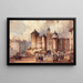 L'entrée de l'ancienne fortaleza del Gran Châtelet un día de carnaval - Auguste Sébastien Bénard — cuadro enmarcado en la pared