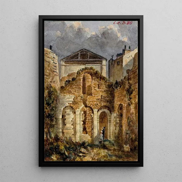 Los baños de Julien - Auguste Sébastien Bénard — cuadro enmarcado en la pared