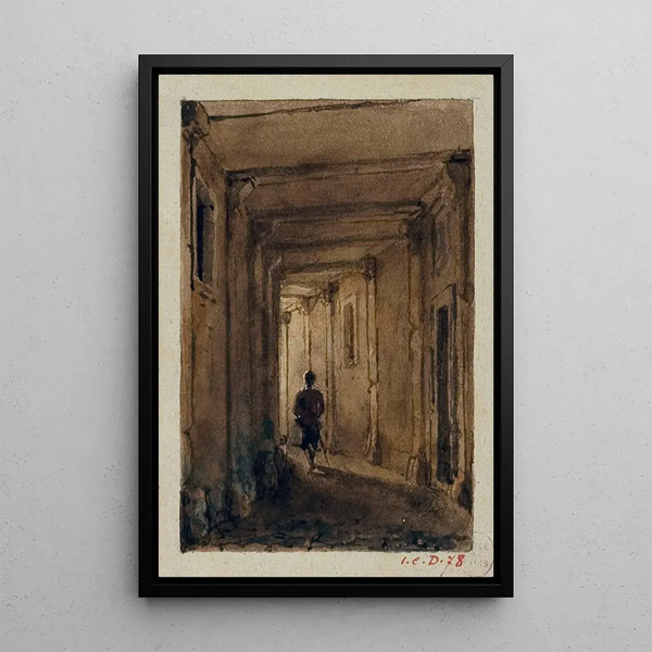 Passage des Jacobins rue Saint Jacques - Auguste Sébastien Bénard — cuadro enmarcado en la pared