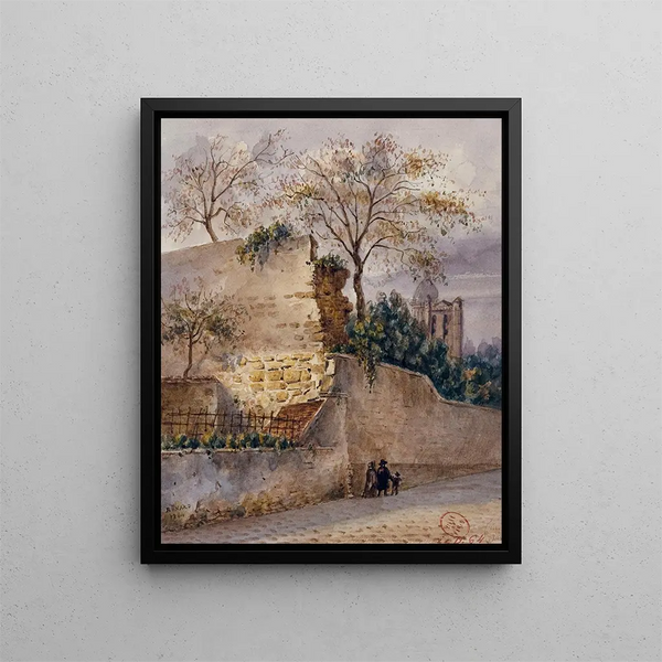 Rue Clovis wall of Philippe Auguste - Auguste Sébastien Bénard — framed artwork on a wall