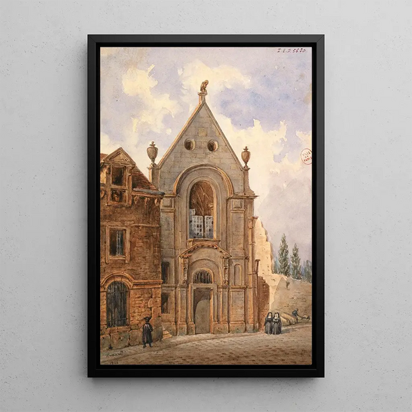 Reproducción del cuadro Vista del exterior de una capilla - Auguste Sébastien Bénard