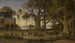 Scene in moonlight with Indian figures and elephants among the banyans in North India - Auguste Borget — artwork view