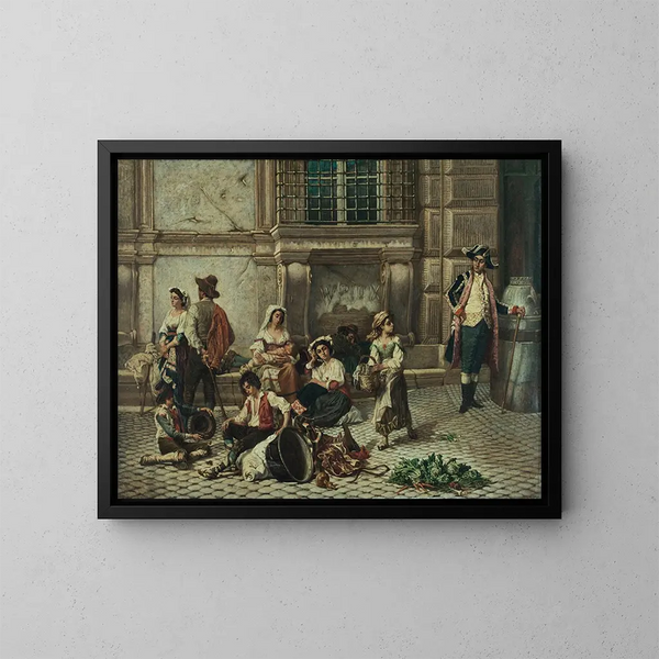 Puerta del Palacio Farnese, Roma - Auguste Dutuit — cuadro enmarcado en la pared