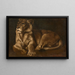 Lionne couchée - Auguste Lançon — framed artwork on a wall