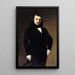 Portrait of Théophile Gautier 1811-1872 poet novelist and critic - Auguste de Châtillon — framed artwork on a wall