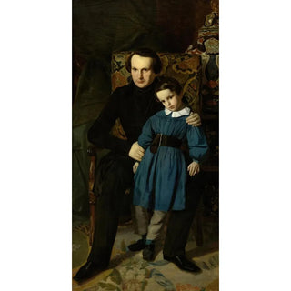 Auguste de Chtillon - Portrait de Victor Hugo avec son fils de FranoisVictor Hugo.webp
