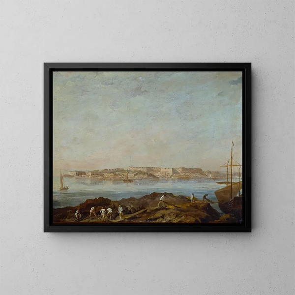 Vista de Sveaborg - Augustin Ehrensvärd — cuadro enmarcado en la pared