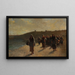 Retorno de las recolectoras de ostras - Augustin Feyen-Perrin — cuadro enmarcado en la pared