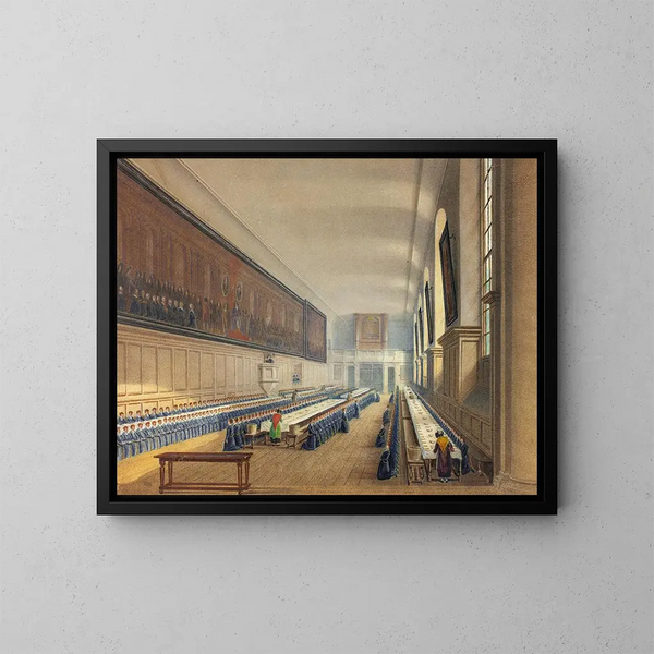 Hospital Room of the Christs - Augustus Charles Pugin — framed artwork on a wall