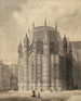 L'extérieur de la chapelle Henri VII de l'abbaye de Westminster - Augustus Charles Pugin — vista de la obra