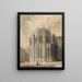 L'extérieur de la chapelle Henri VII de l'abbaye de Westminster - Augustus Charles Pugin — cuadro enmarcado en la pared