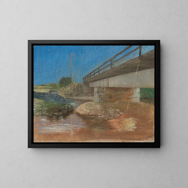 Esquisse d'un paisaje avec un pont - Aurel Ballo — cuadro enmarcado en la pared