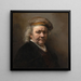 Self-portrait - Rembrandt van Rijn — framed artwork on a wall