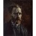 Reproducción del cuadro Autorretrato con pipa - Vincent van Gogh