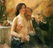 Autoportrait with his wife Charlotte Berend-Corinth and a glass of sekt - Lovis Corinth — artwork view