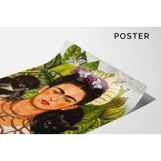Autoportrait avec un collier d'épines - Frida Kahlo | Reproduction Tableau Décoration murale affiche copie
