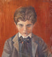Autorretrato frente a un fondo rojo - Egon Schiele — vista de la obra