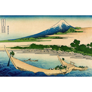 Baie de Tago près d'Ejiri sur le Tōkaidō Tōkaidō Ejiri Tago no ura ryaku zu - Katsushika Hokusai | Reproduction Tableau Décoration murale affiche copie