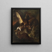 an eagle and its prey - Baldassare de Caro — framed artwork on a wall