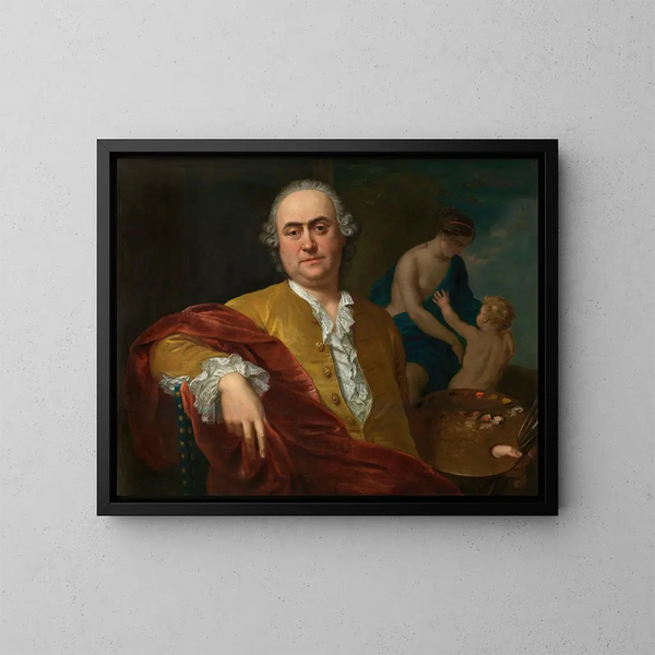 Autorretrato - Balthasar Beschey — cuadro enmarcado en la pared