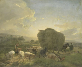 Balthasar Paul Ommeganck - Landscape with Sheep and a Hay Wagon.webp